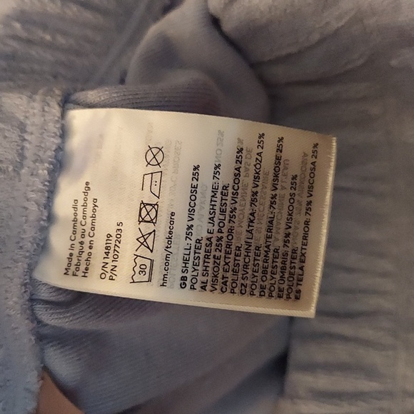 🌴FINAL SALE NWOT H&M Wide Leg Plush Pants Small - Picture 7 of 8